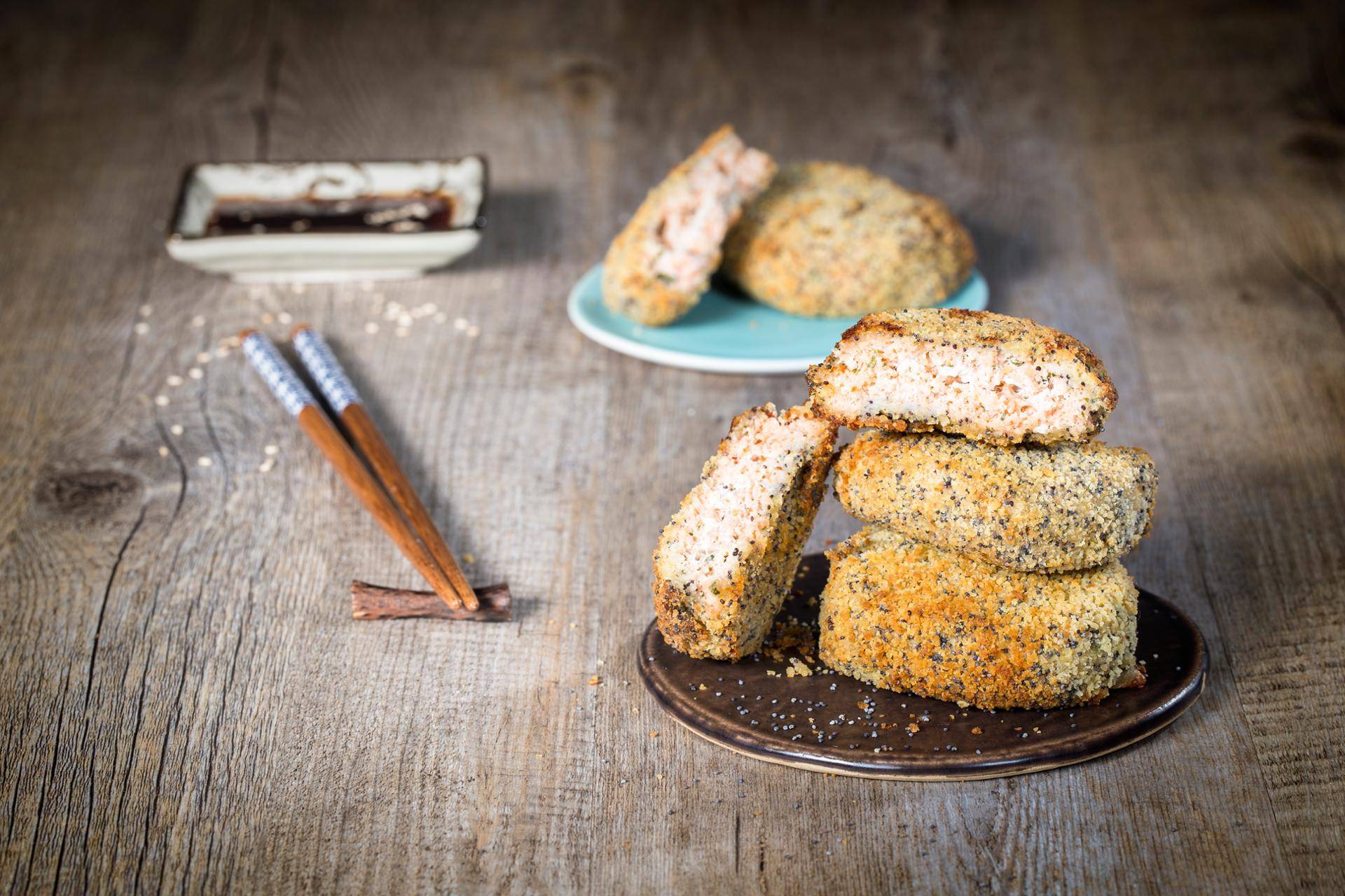 Lachs-Kroketten mit Mohn - Rezepte Actifry Genius | Tefal