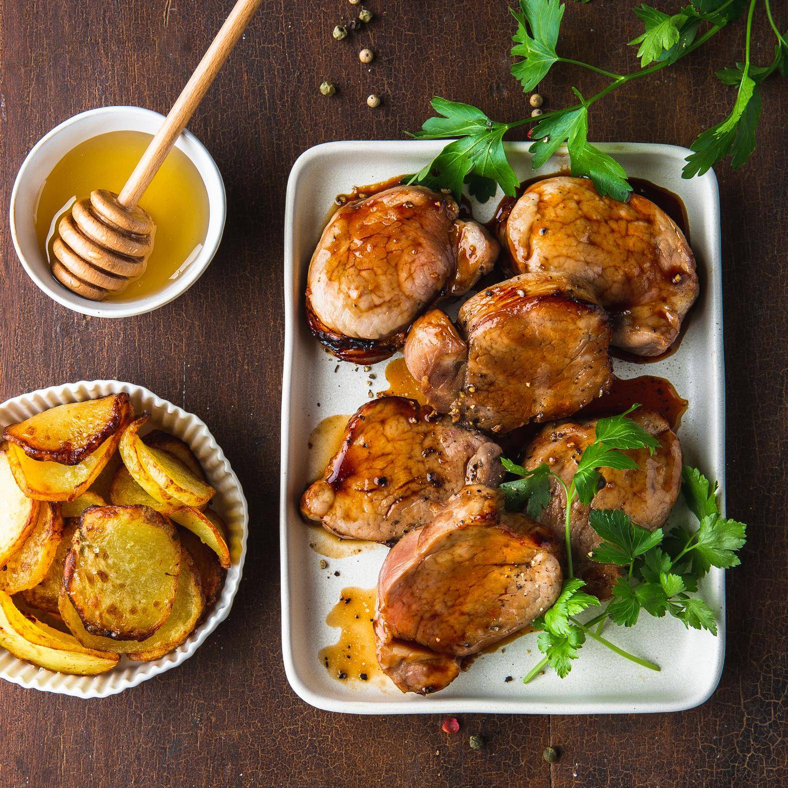 Filet Mignon in Honigmarinade mit Sarladaise-Kartoffeln - Rezepte EASY FRY OVEN & GRILL 9 in 1 | Tefal