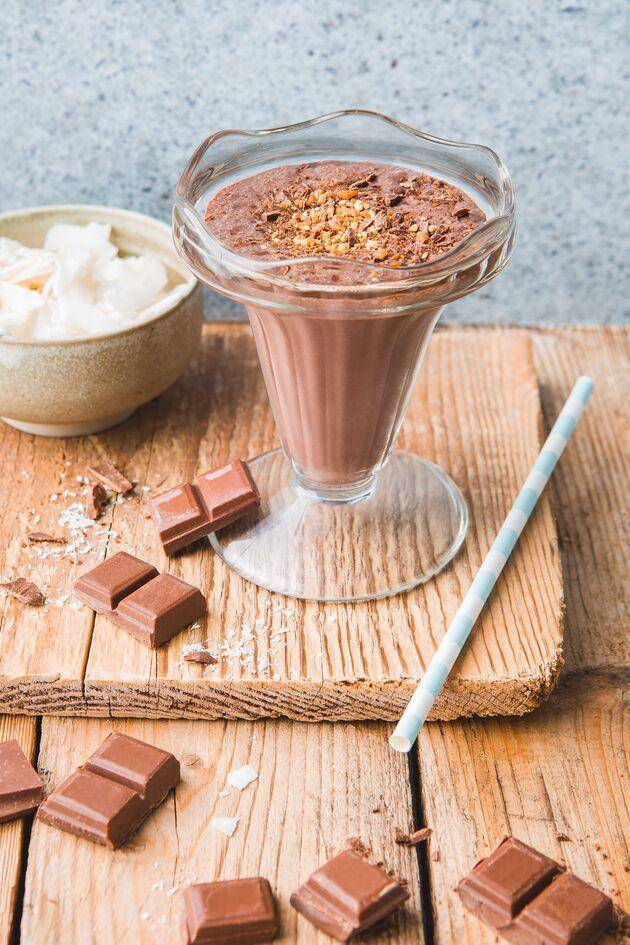 Milchshake mit Schokolade, Banane und Kokosnuss - Rezepte Perfectmix + | Tefal