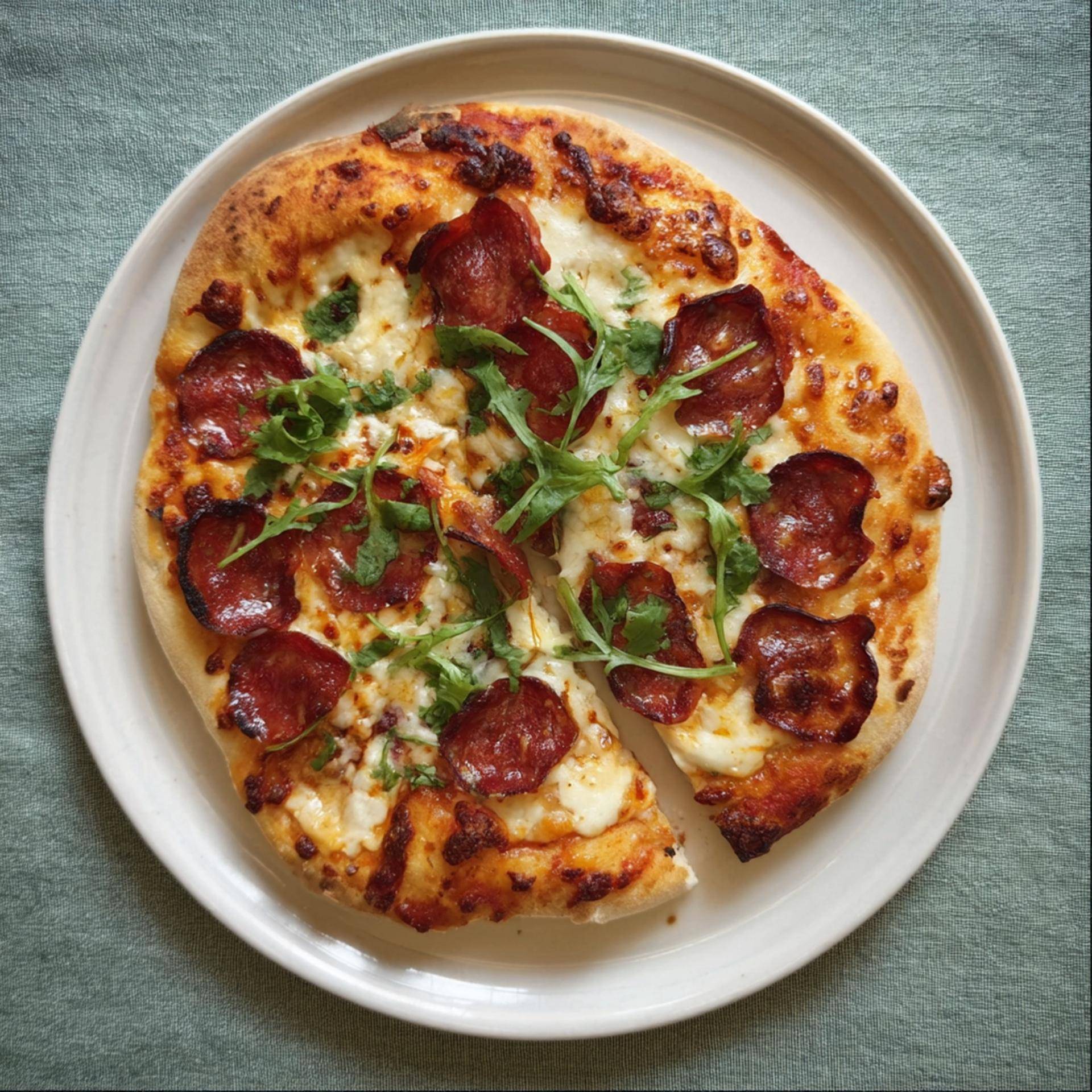Pepperoni "Cup & Char"-Pizza mit würzigem Honig - Rezepte Electric Pizza oven | Tefal