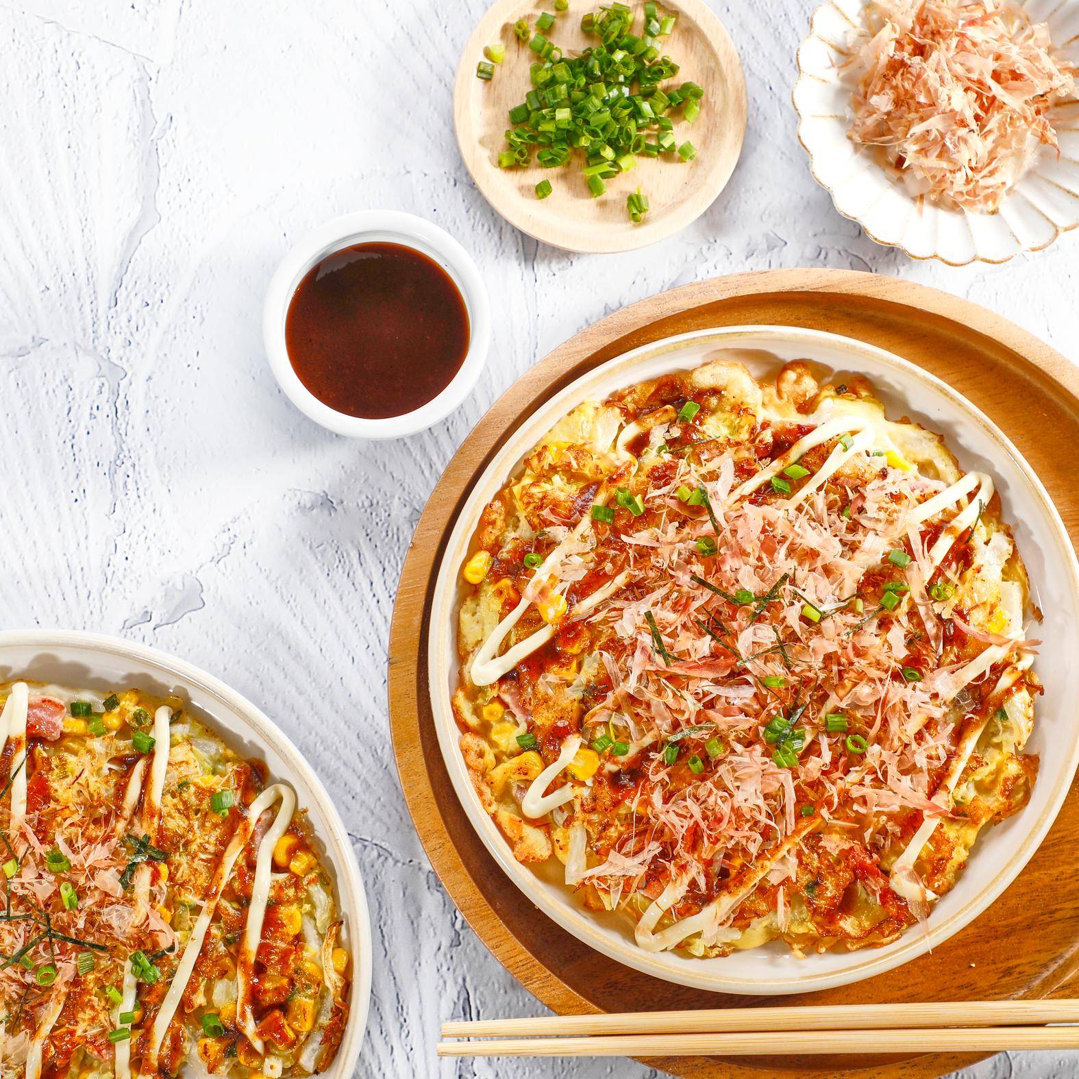 Okonomiyaki (herzhafter japanischer Pfannkuchen) - Rezepte Pfannen & Töpfe | Tefal