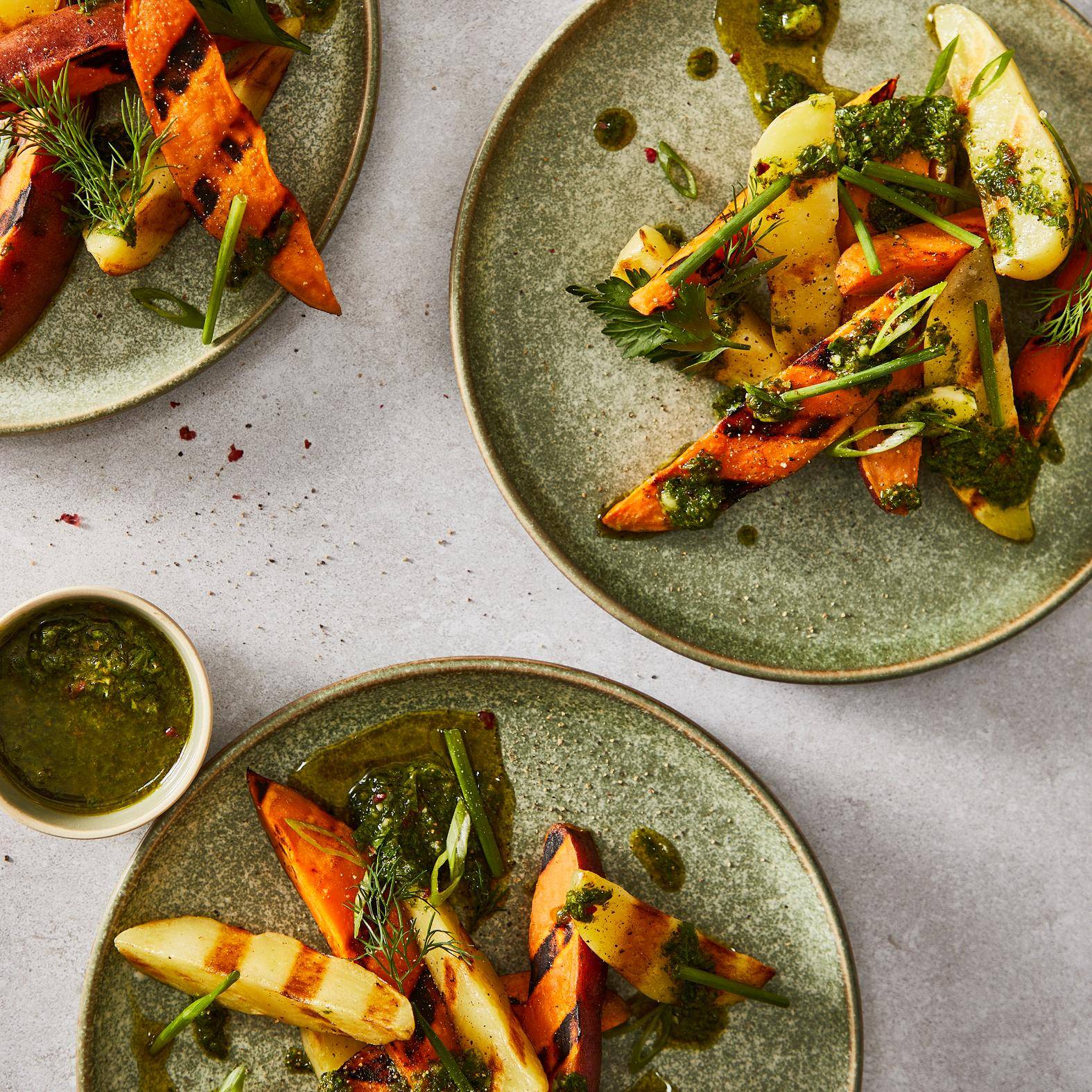 Bratkartoffelsalat mit Chimichurri - Sauce - Rezepte OptiGrill 4in1 | Tefal