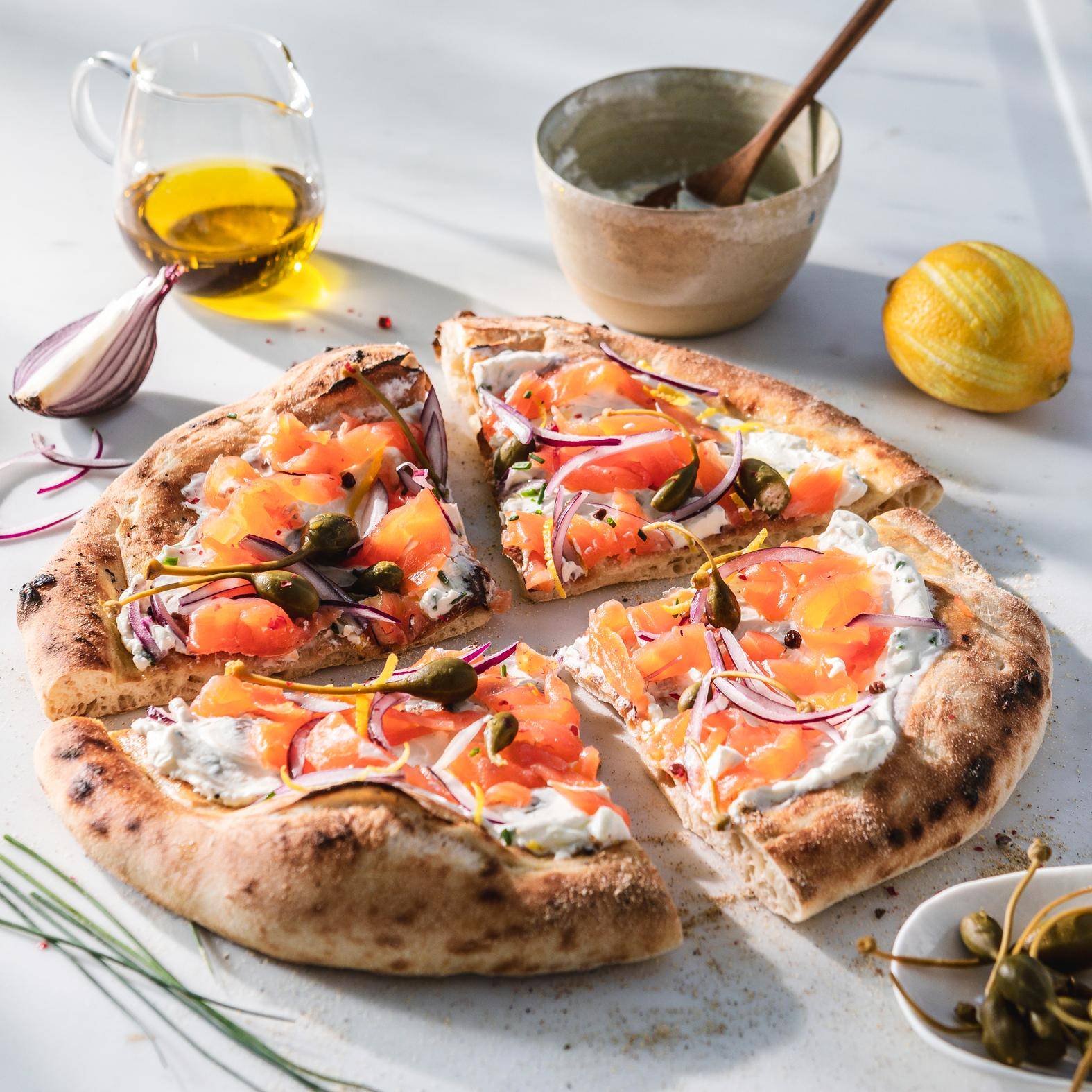 Lachs-Sahne-Pizza - Rezepte Pizza Pronto | Tefal