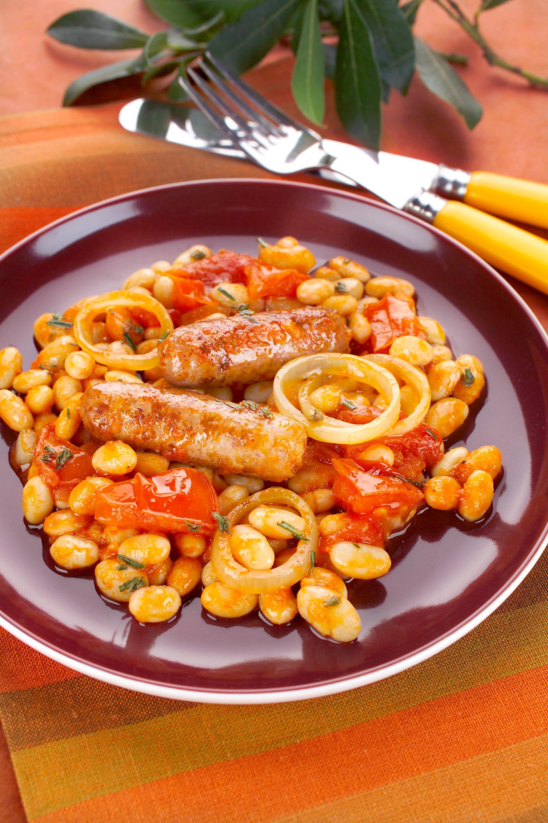 Eintopf mit Würstchen und Bohnen - Rezepte Actifry Original 1kg | Tefal