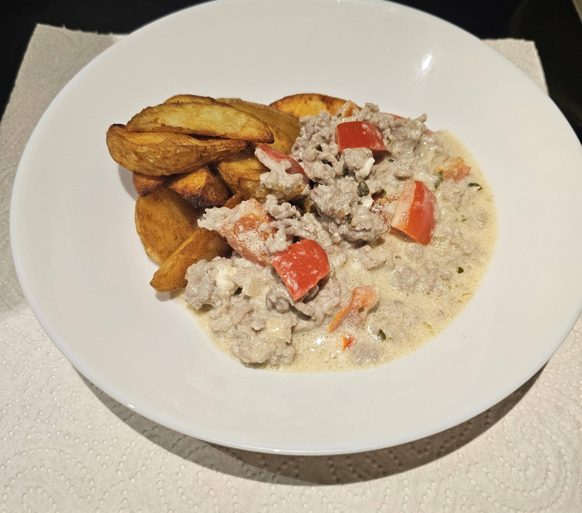Paprika-Hackpfanne mit Feta - Rezepte Turbo Cuisine & Fry | Tefal