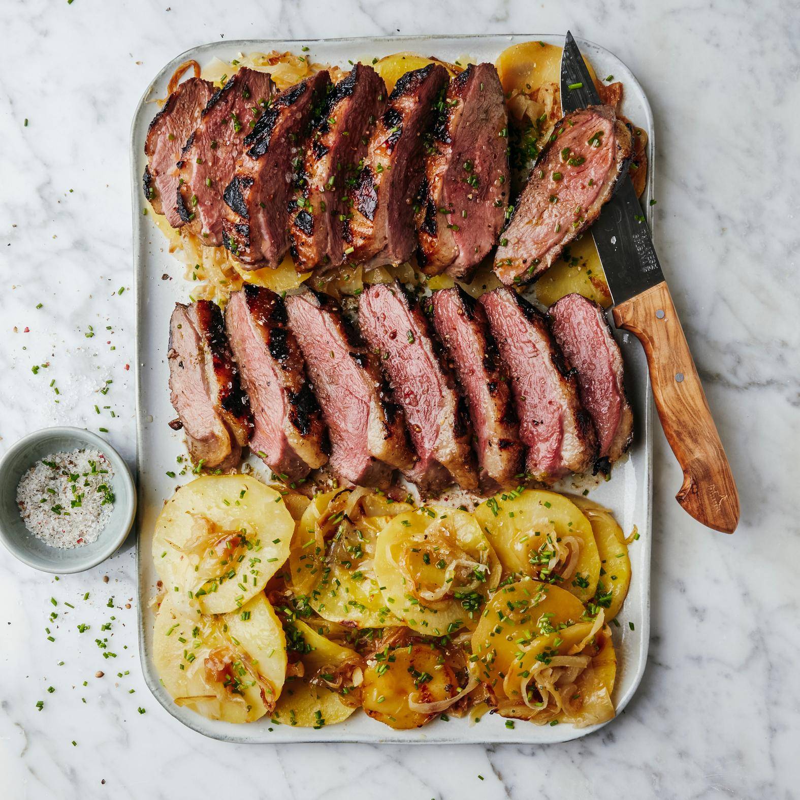 Gegrillte Entenbrust mit Ahornsirup und Kartoffeln - Rezepte OptiGrill 4in1 XL | Tefal