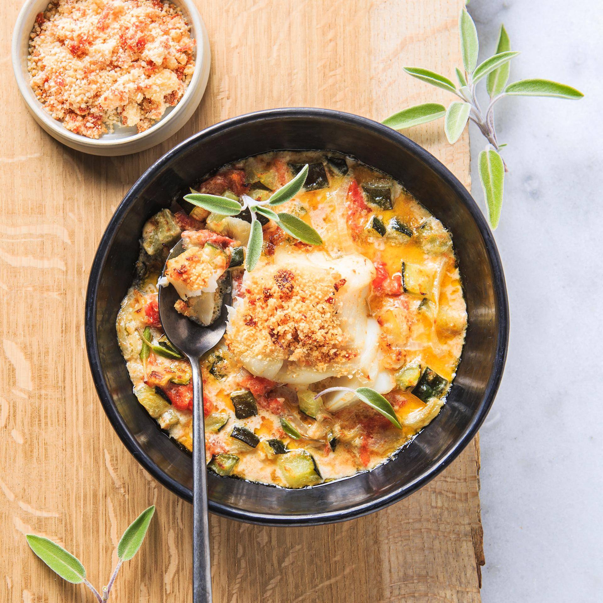 Kabeljau-Crumble mit knusprigem Fenchel - Rezepte EASY FRY & GRILL 2 in 1 DIGITAL | Tefal