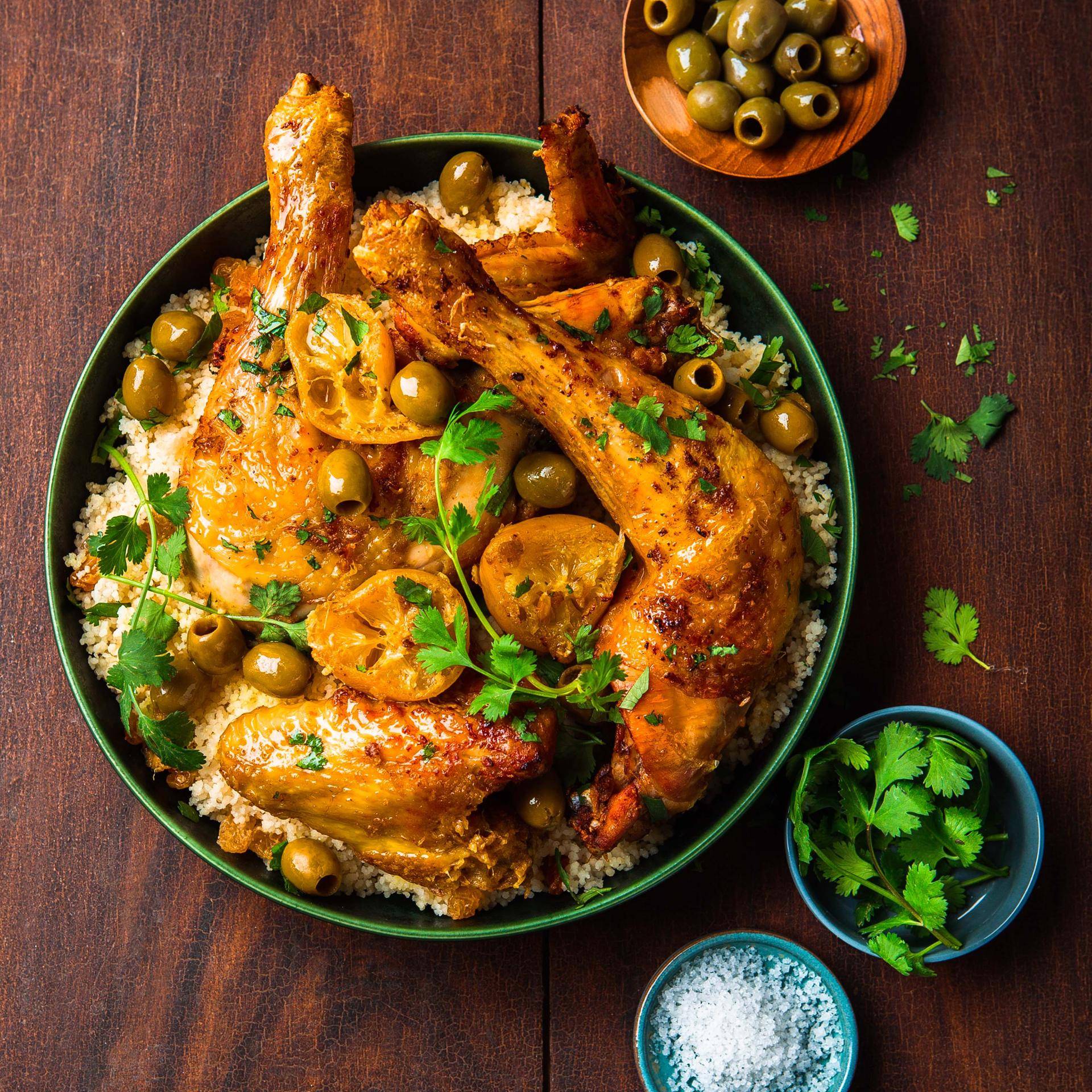 Hähnchen-Tajine mit Oliven und eingelegten Zitronen - Rezepte Actifry ... Hähnchen-Tajine mit Oliven und eingelegten Zitronen - Rezepte Actifry ...