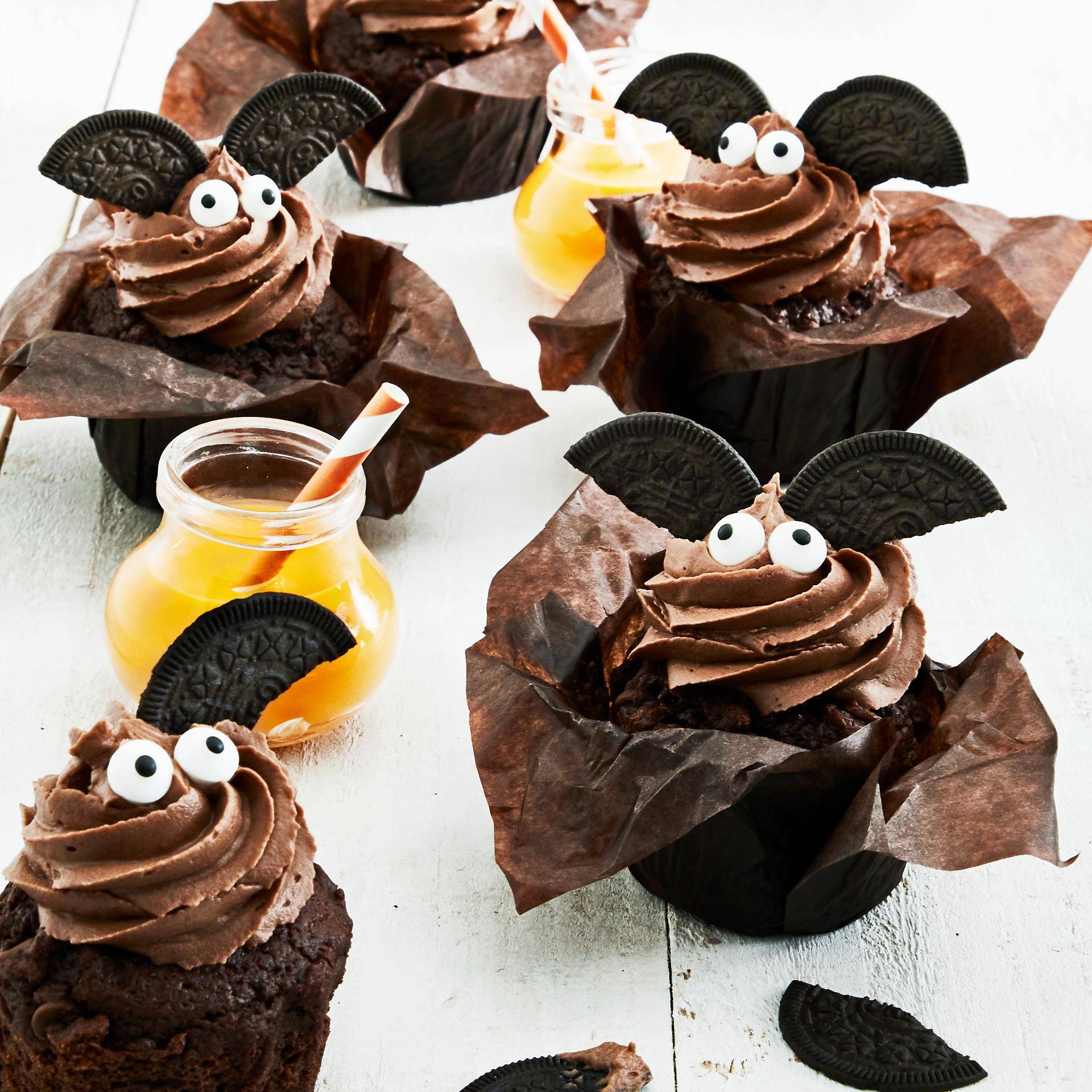 Schokoladen-Fledermaus-Muffins - Rezepte Cake Factory | Tefal