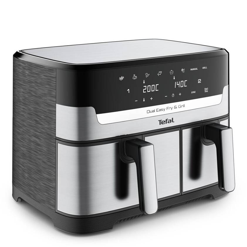 Dual Easy Fry & Grill Edelstahl im Set mit passendem Zubehör