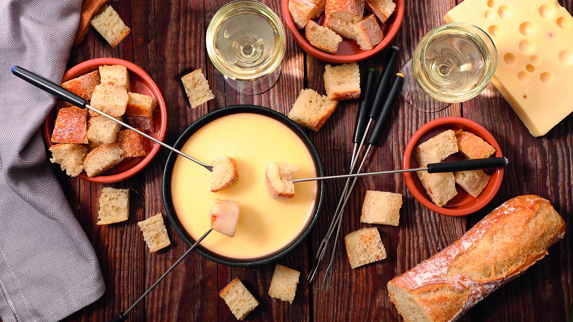 Fondue mit Kaese