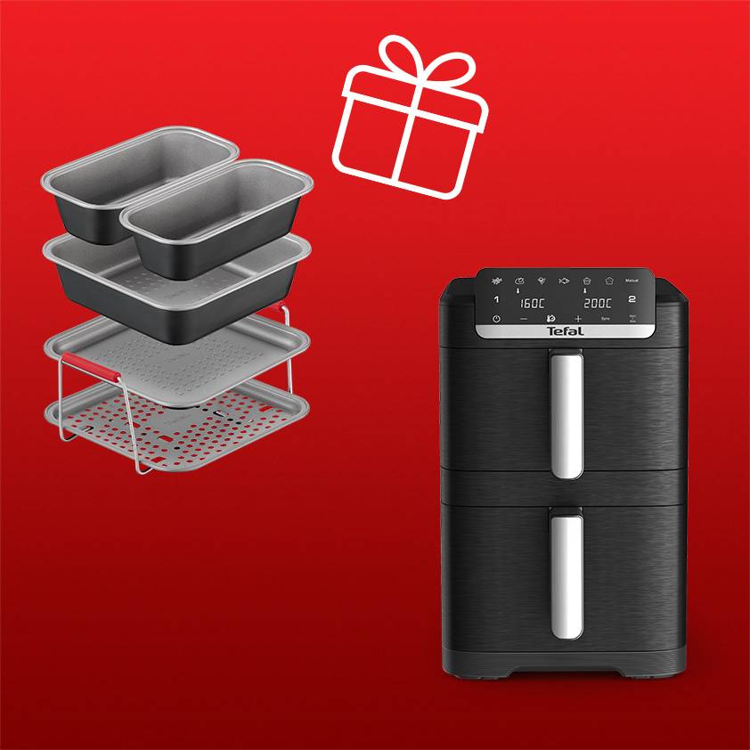 Easy Fry Crispy Stack im Set mit passendem Zubehör