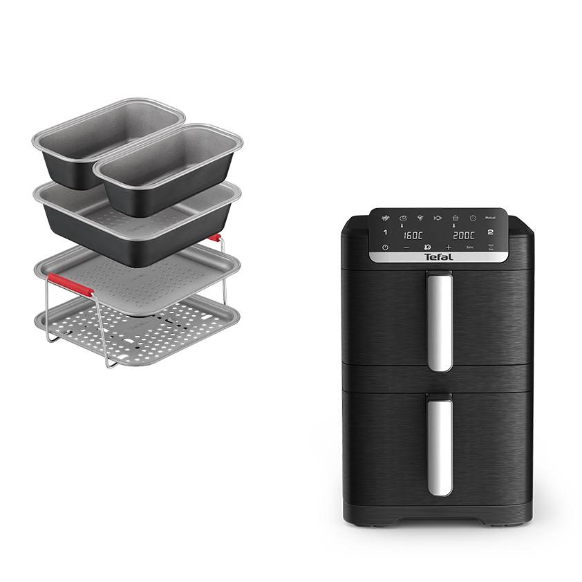 Easy Fry Crispy Stack im Set mit passendem Zubehör
