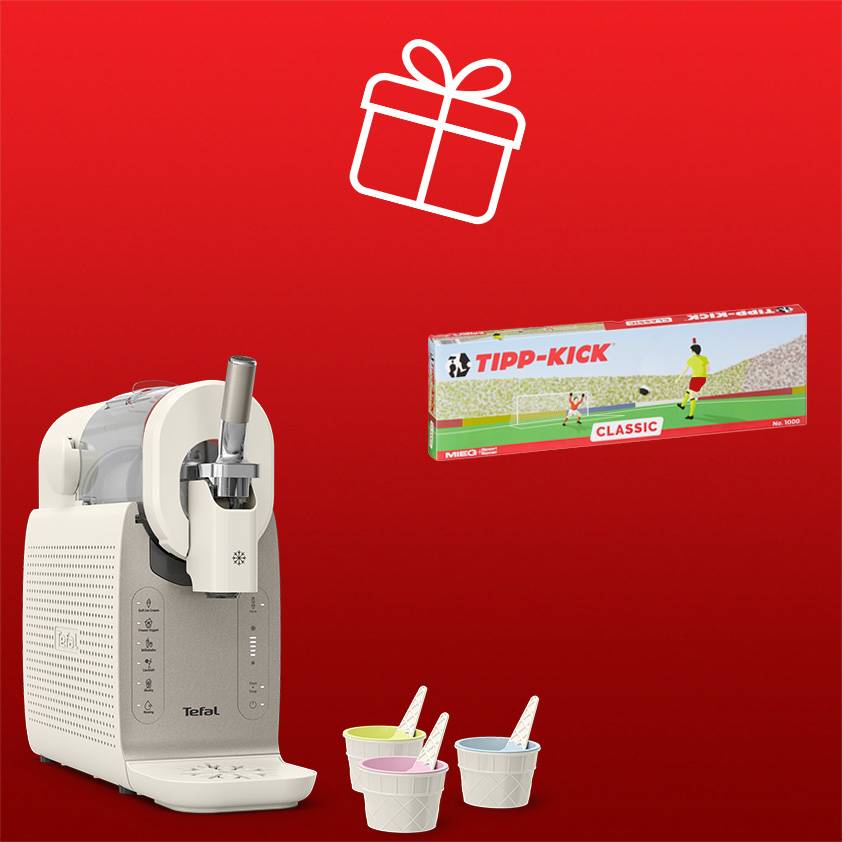 WM-Deal: Freezi Eismaschine - Mit GRATIS Tipp-Kick Spiel im Wert von 44,90 €